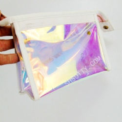 PVC Magic Color Laser Packaging Laser Cosmetic Storage Bag Portable Washing Bags