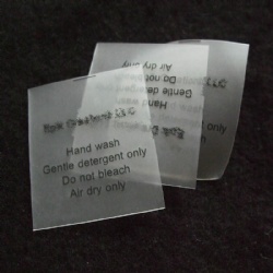 Printed TPU Clothing Care Label And Wash Clothing Label